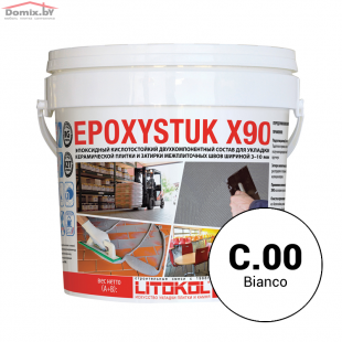Фуга для плитки Litokol Epoxystuk X90 C.00 Bianco (10 кг)